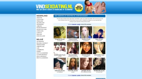 Screenshot van Vindsexdating.nl