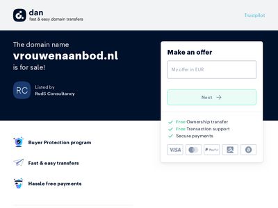 Screenshot van Vrouwenaanbod.nl