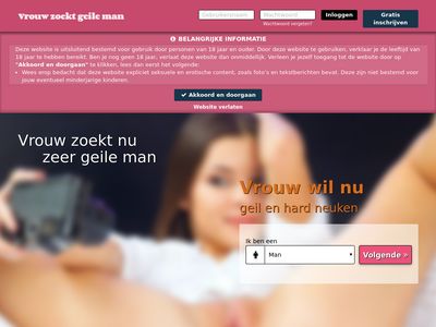 Screenshot van Vrouwzoekgeileman.nl