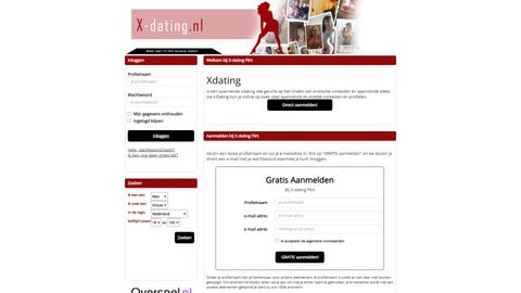 Screenshot van X-dating.nl