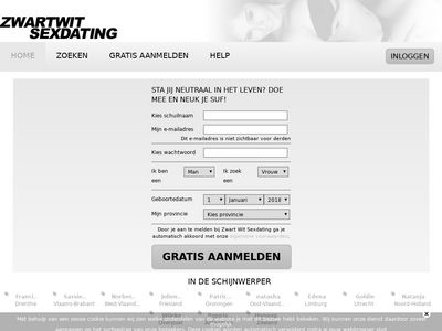 Screenshot van Zwartwitsexdating.nl